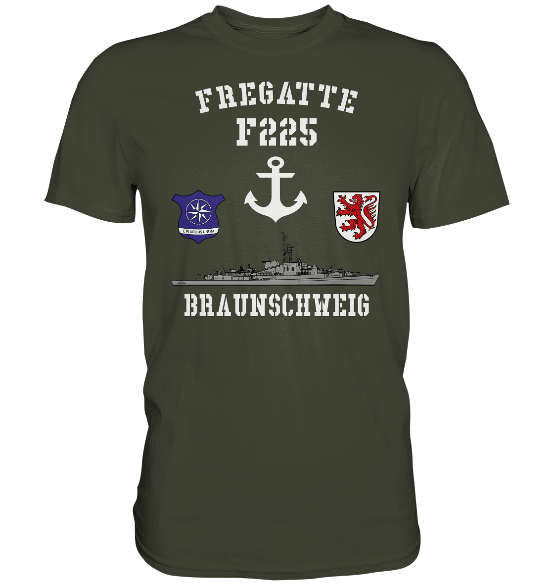 Fregatte F225 BRAUNSCHWEIG Anker - Premium Shirt