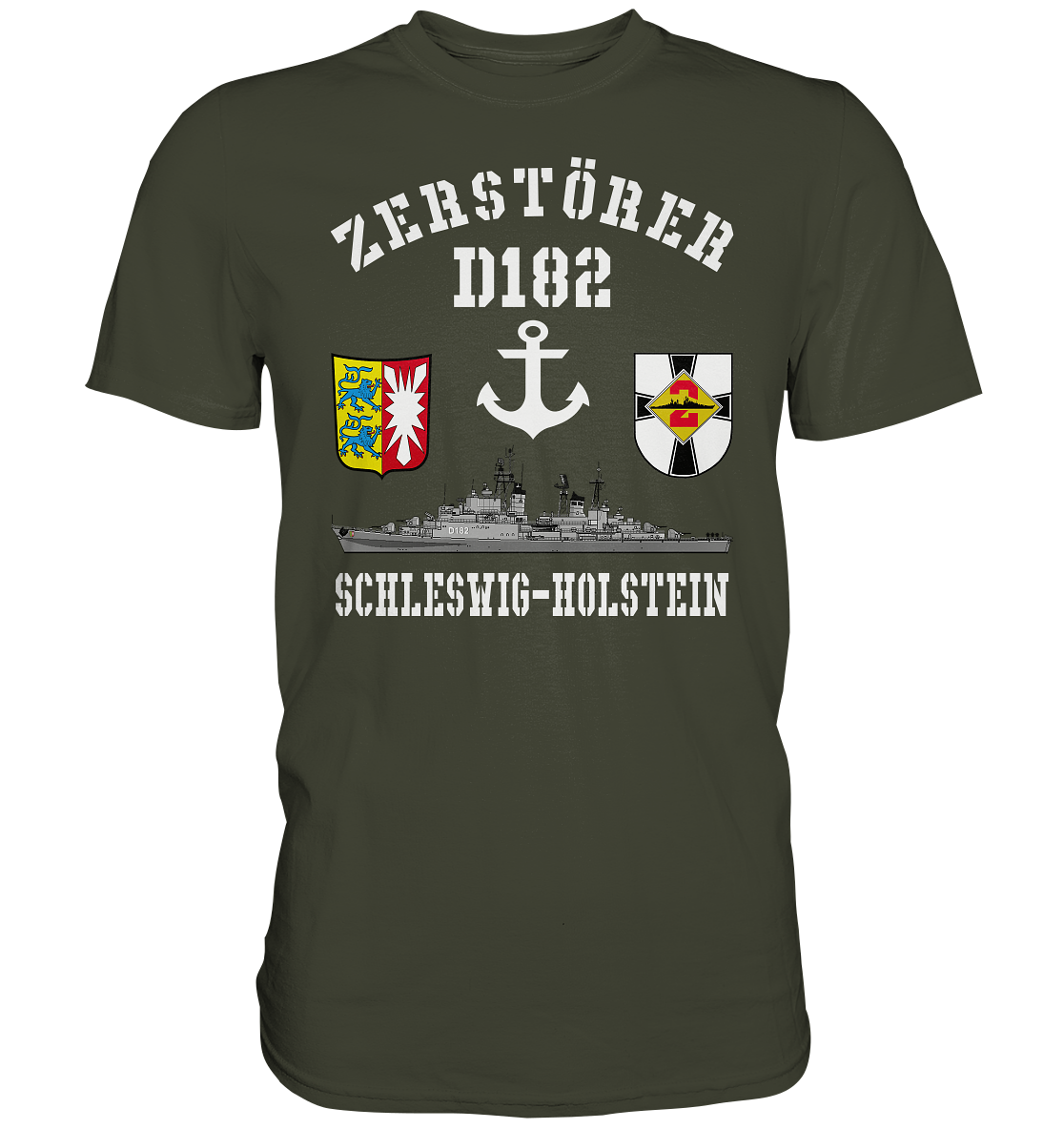 Zerstörer D182 SCHLESWIG-HOLSTEIN Anker - Premium Shirt