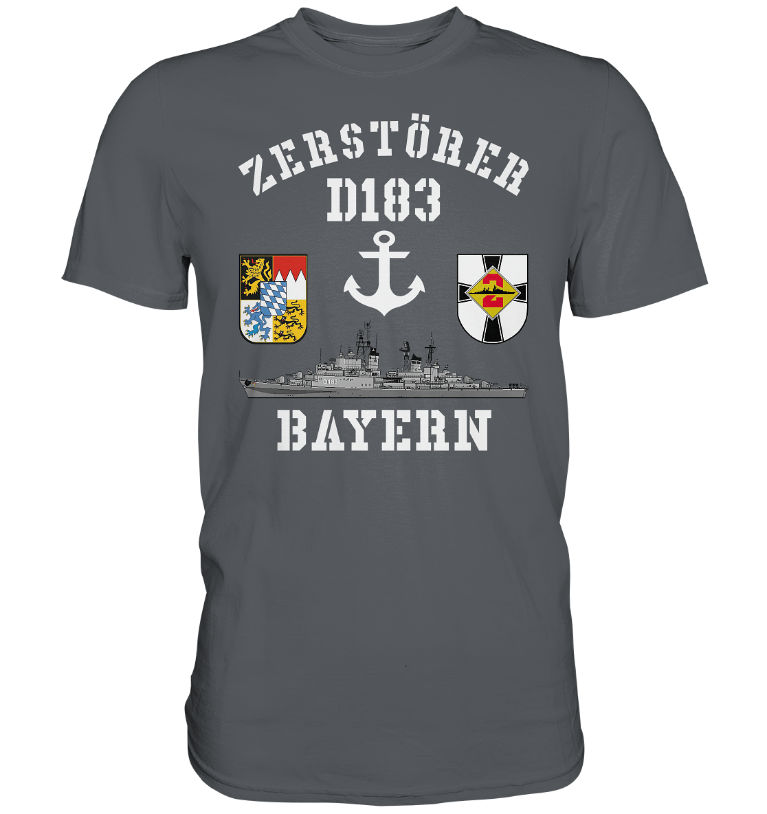 Zerstörer D183 BAYERN Anker - Premium Shirt