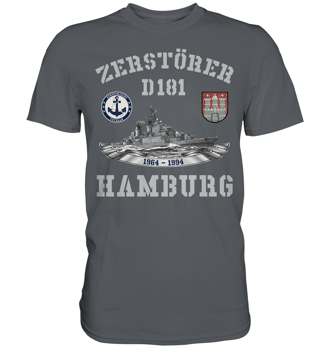Zerstörer D181 HAMBURG Bundesmarine Veteran - Premium Shirt