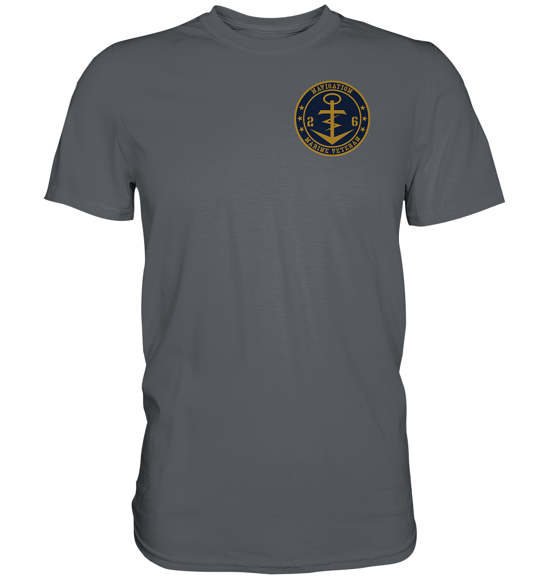 Marine Veteran 26er NAVIGATION Brustlogo  - Premium Shirt