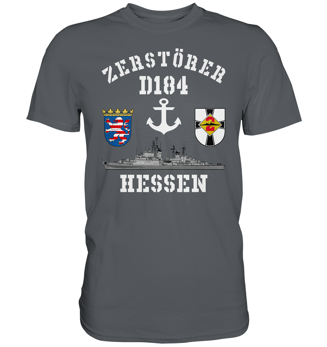 Zerstörer D184 HESSEN Anker - Premium Shirt