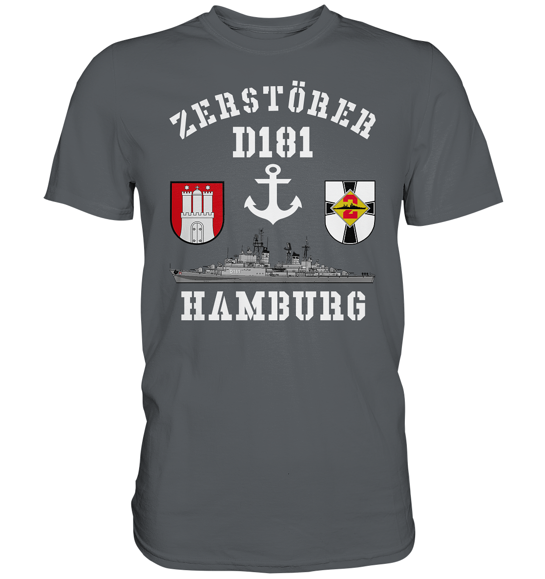 Zerstörer D181 HAMBURG Anker - Premium Shirt