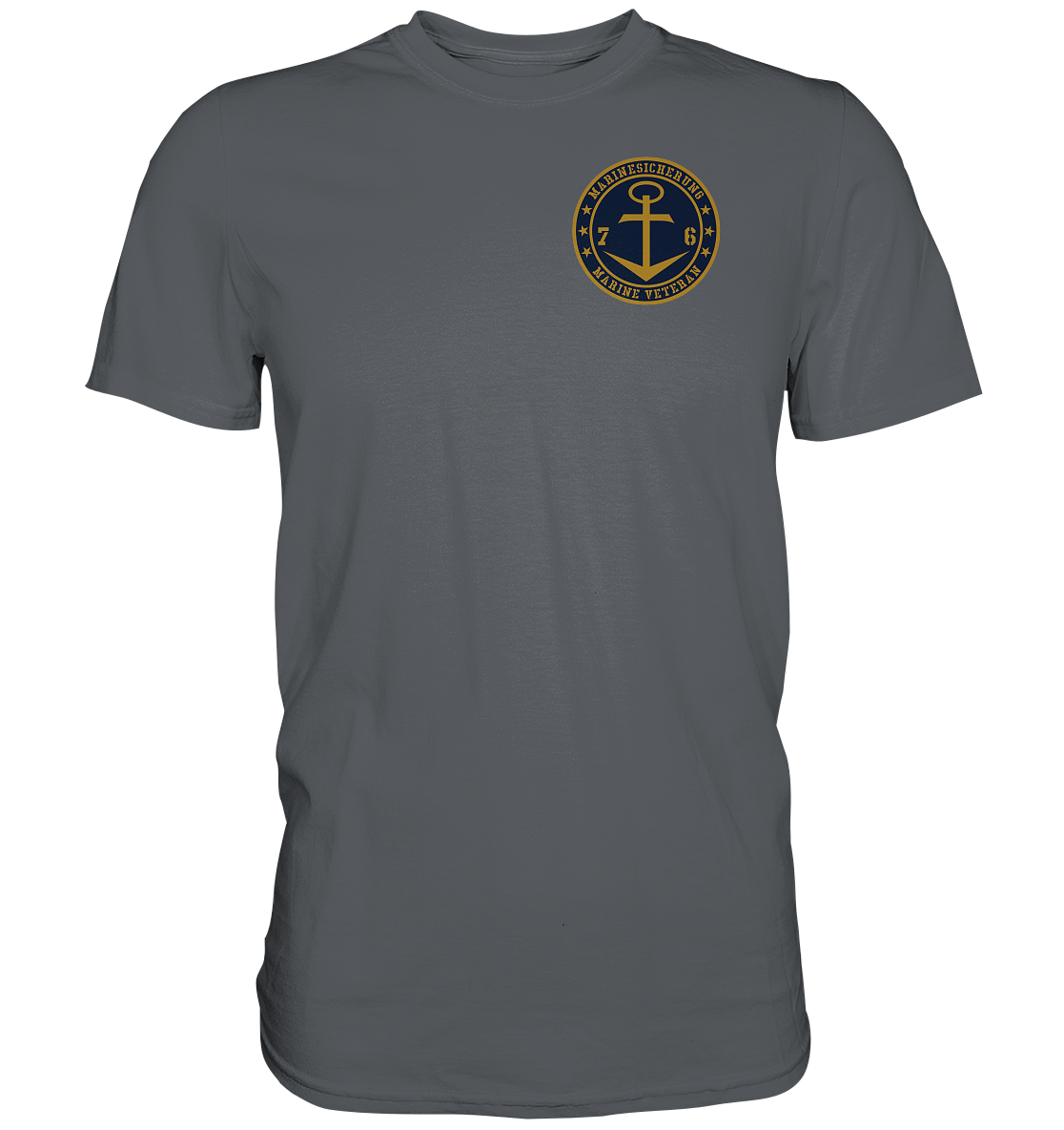 Marine Veteran 76er MARINESICHERUNG Brustlogo - Premium Shirt