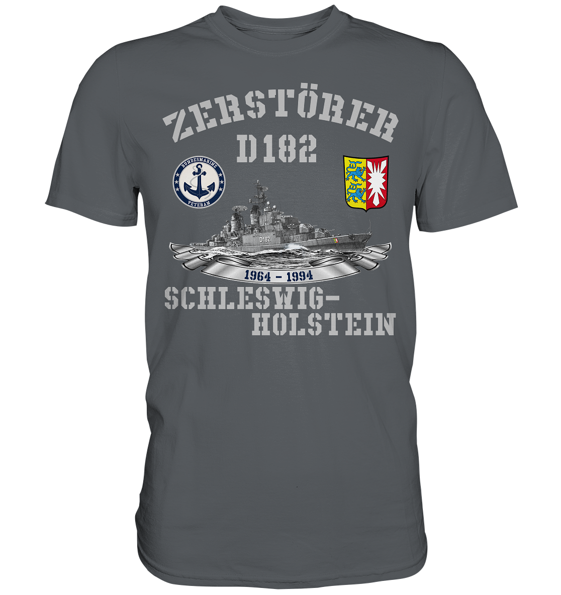 Zerstörer D182 SCHLESWIG-HOLSTEIN Bundesmarine Veteran - Premium Shirt
