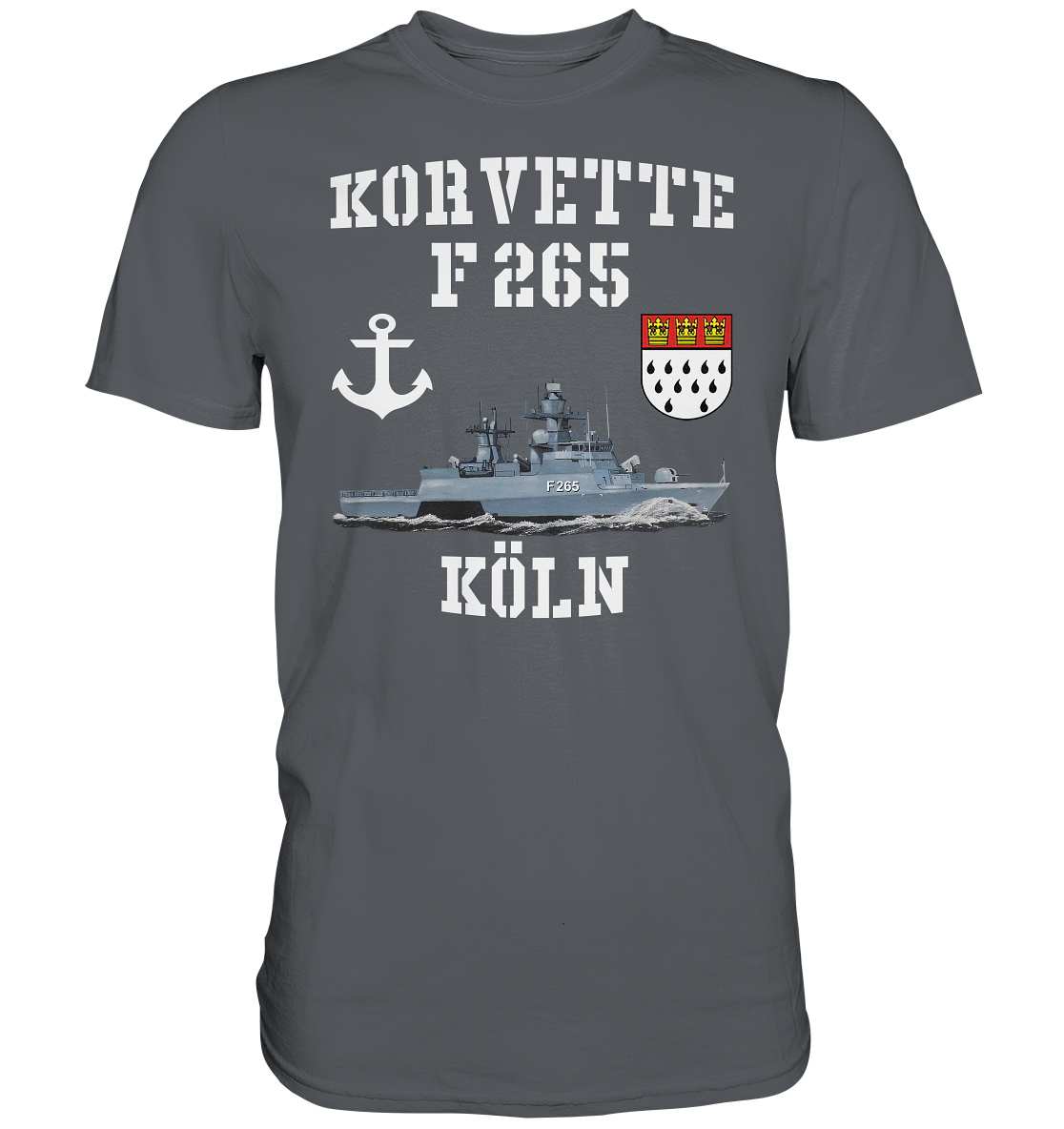 Korvette F265 KÖLN Anker - Premium Shirt