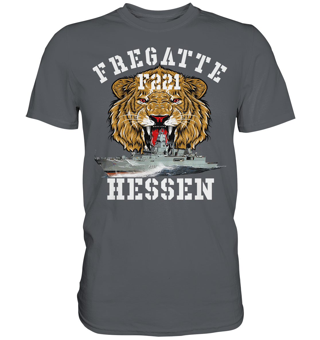 Fregatte F221 HESSEN Löwe - Premium Shirt