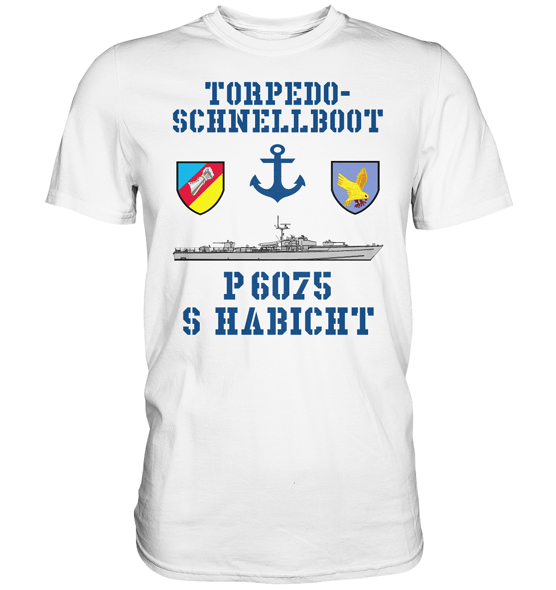 Torpedo-Schnellboot P6075 HABICHT Anker - Premium Shirt