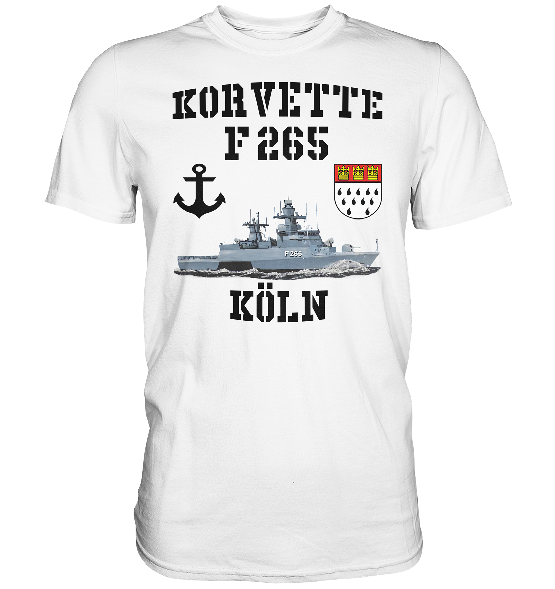 Korvette F265 KÖLN Anker - Premium Shirt