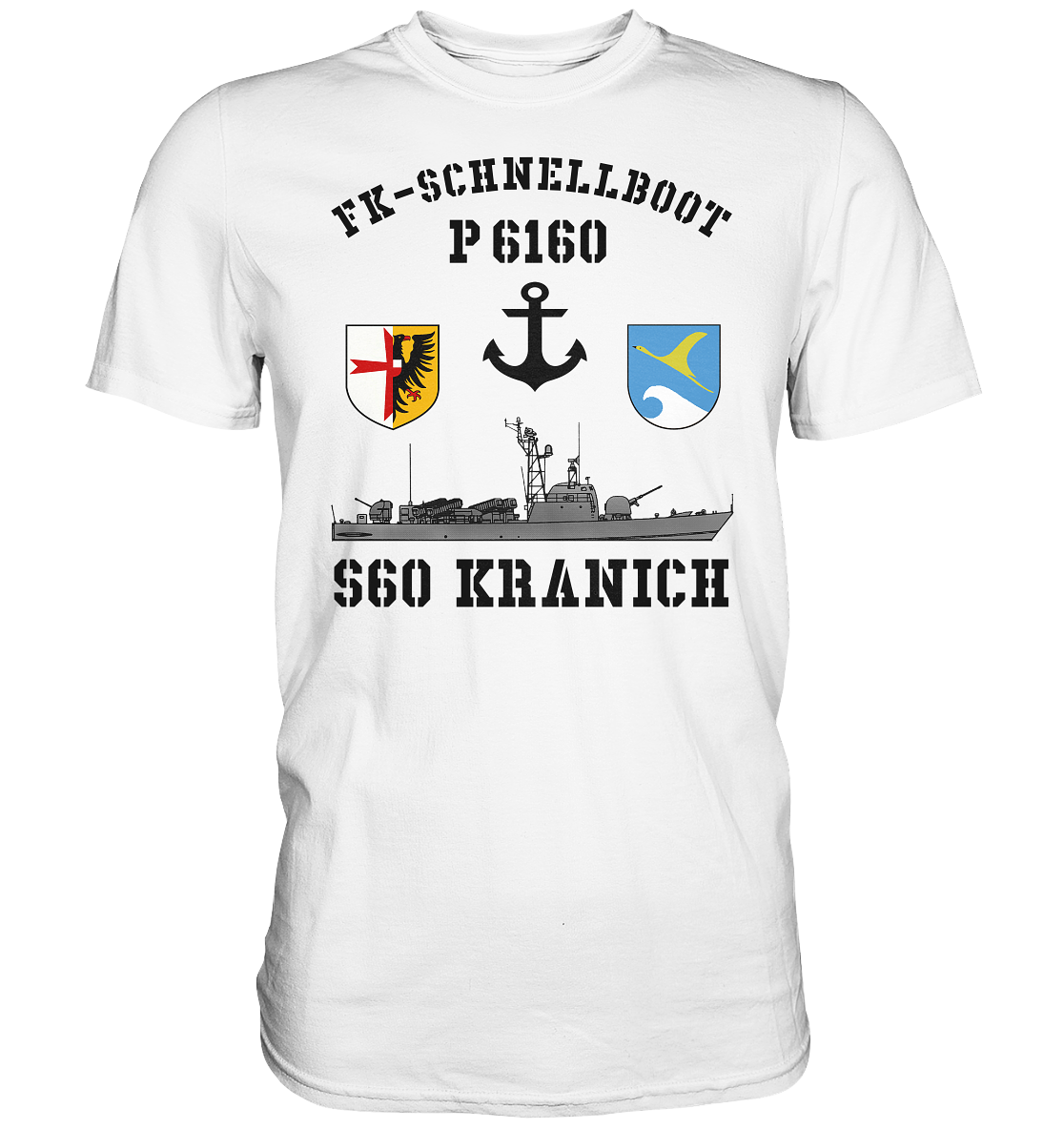 FK-Schnellboot P6160 KRANICH Anker - Premium Shirt