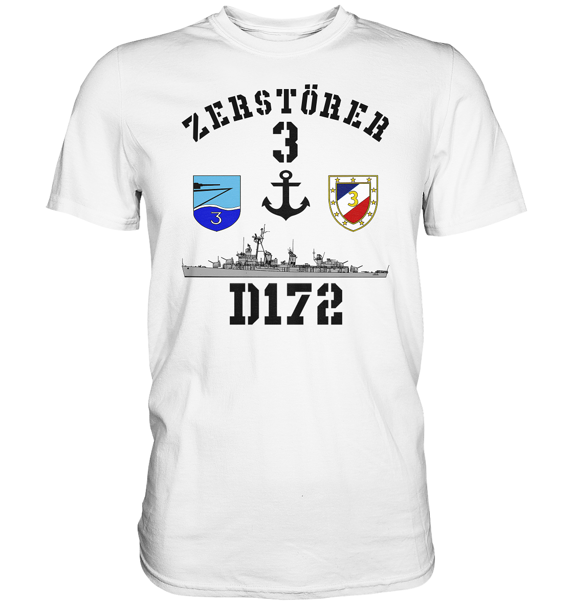 D172 ZERSTÖRER 3 Anker  - Premium Shirt