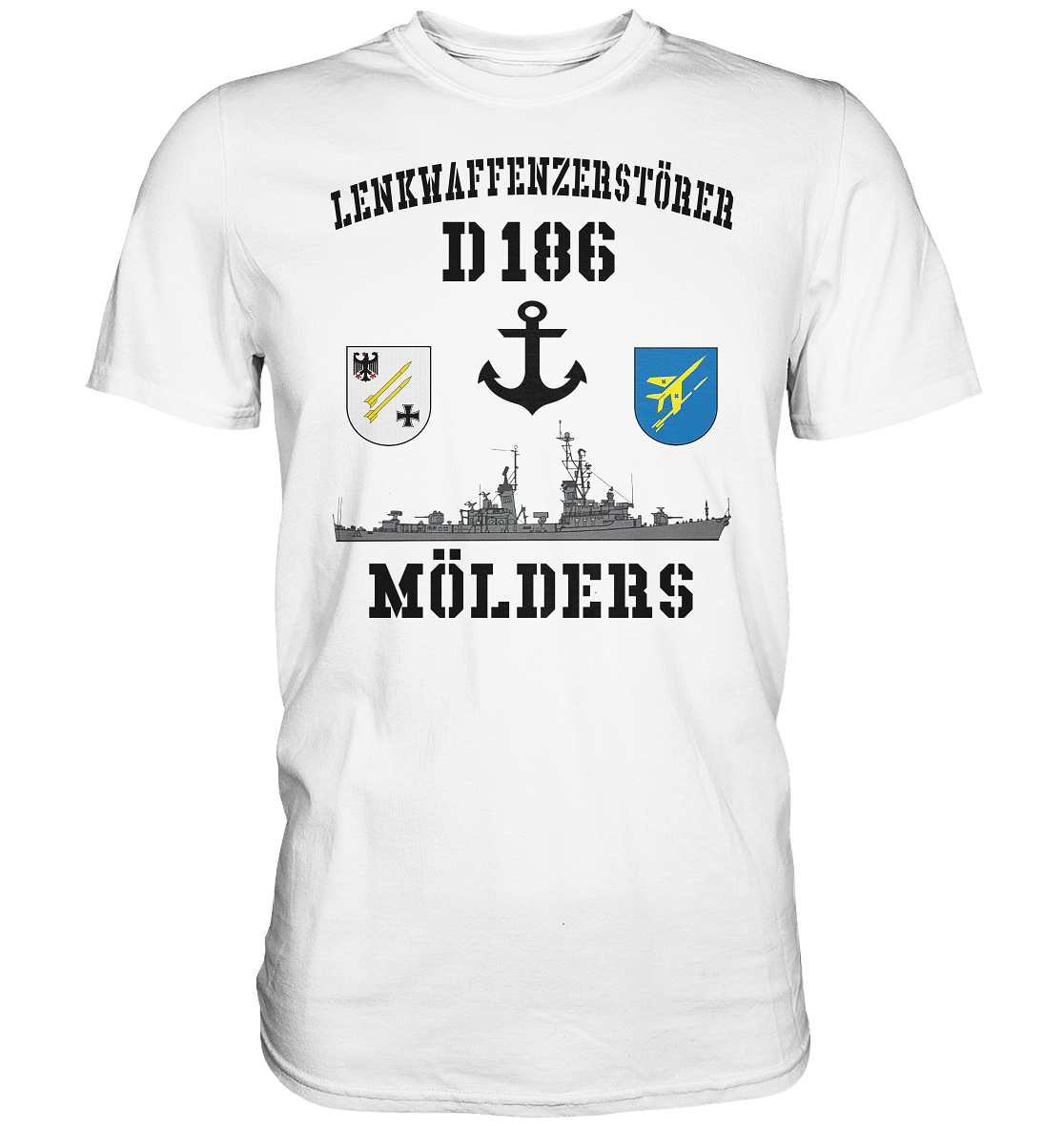 Lenkwaffenzerstörer D186 MÖLDERS Anker - Premium Shirt