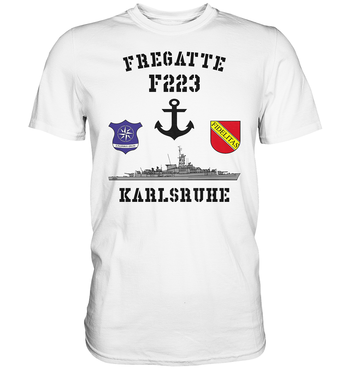 Fregatte F223 KARLSRUHE Anker  - Premium Shirt
