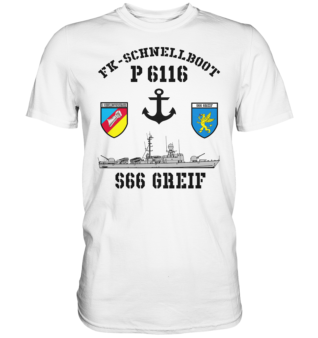 FK-Schnellboot P6116 GREIF 2.SG Anker  - Premium Shirt