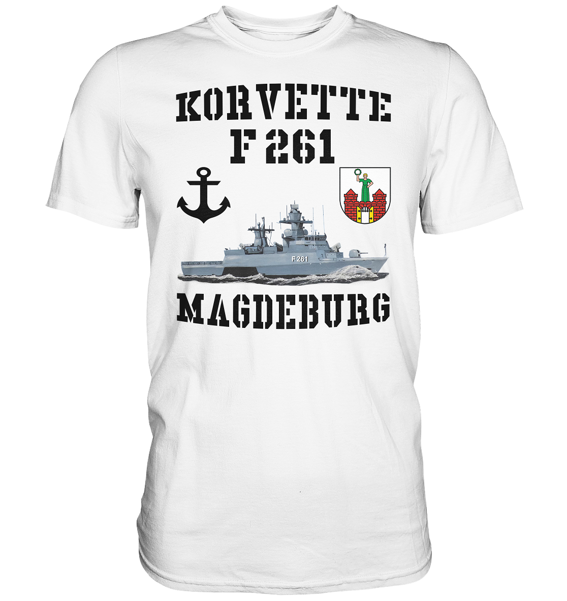 Korvette F261 MAGDEBURG Anker - Premium Shirt