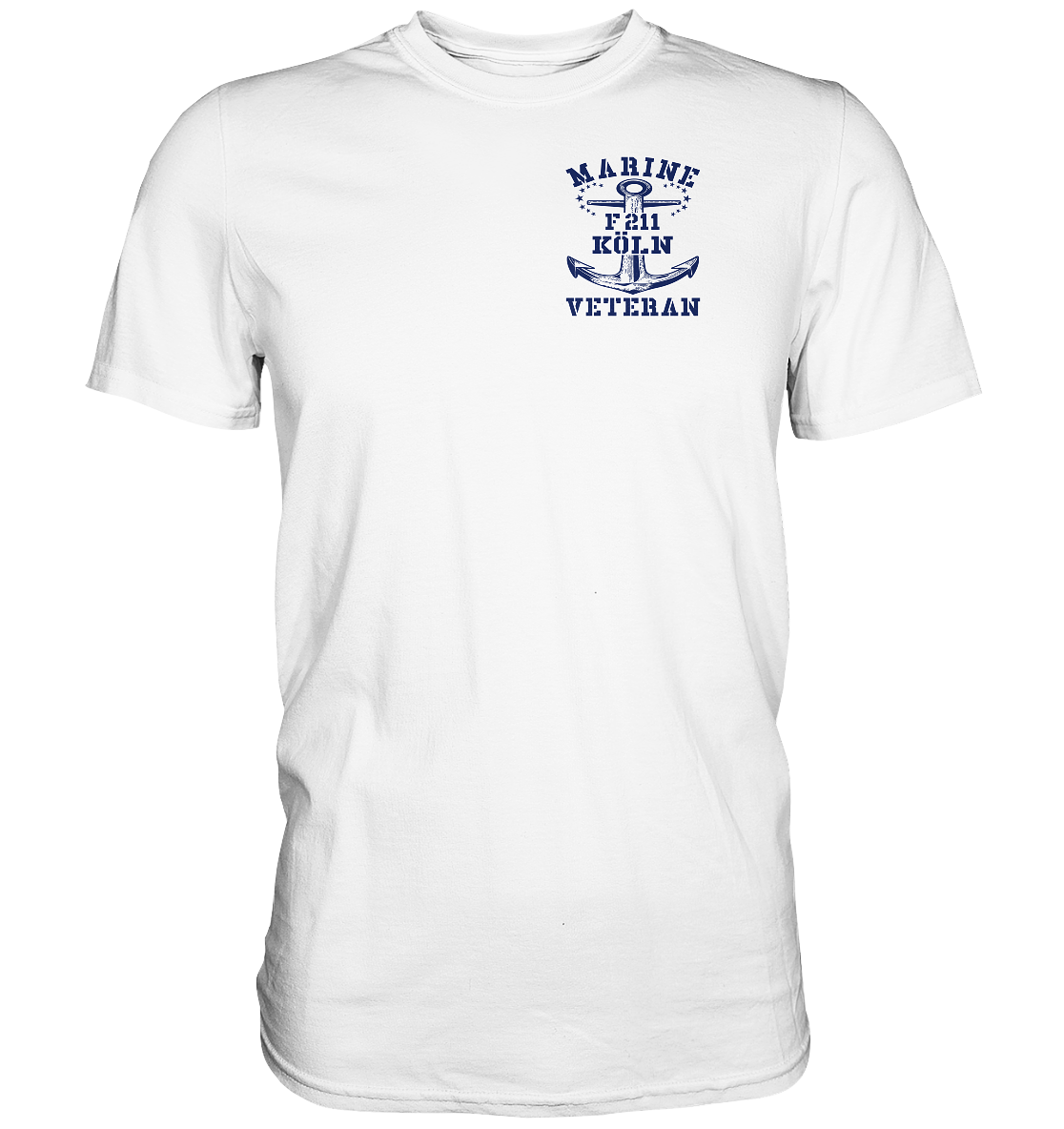 Fregatte F211 KÖLN Marine Veteran Brustlogo - Premium Shirt