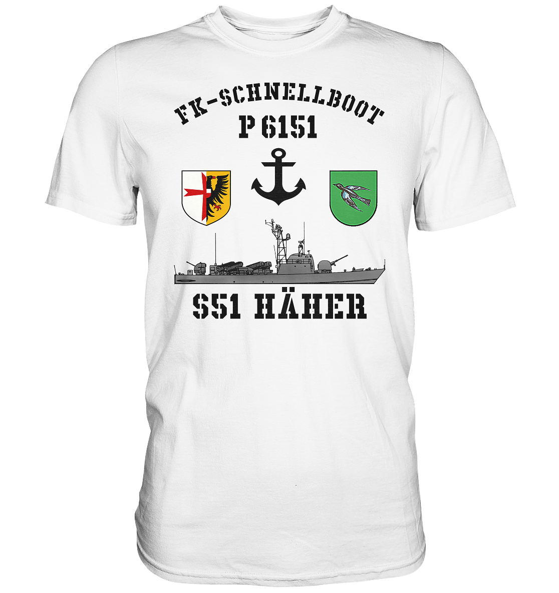 FK-Schnellboot P6151 HÄHER Anker - Premium Shirt