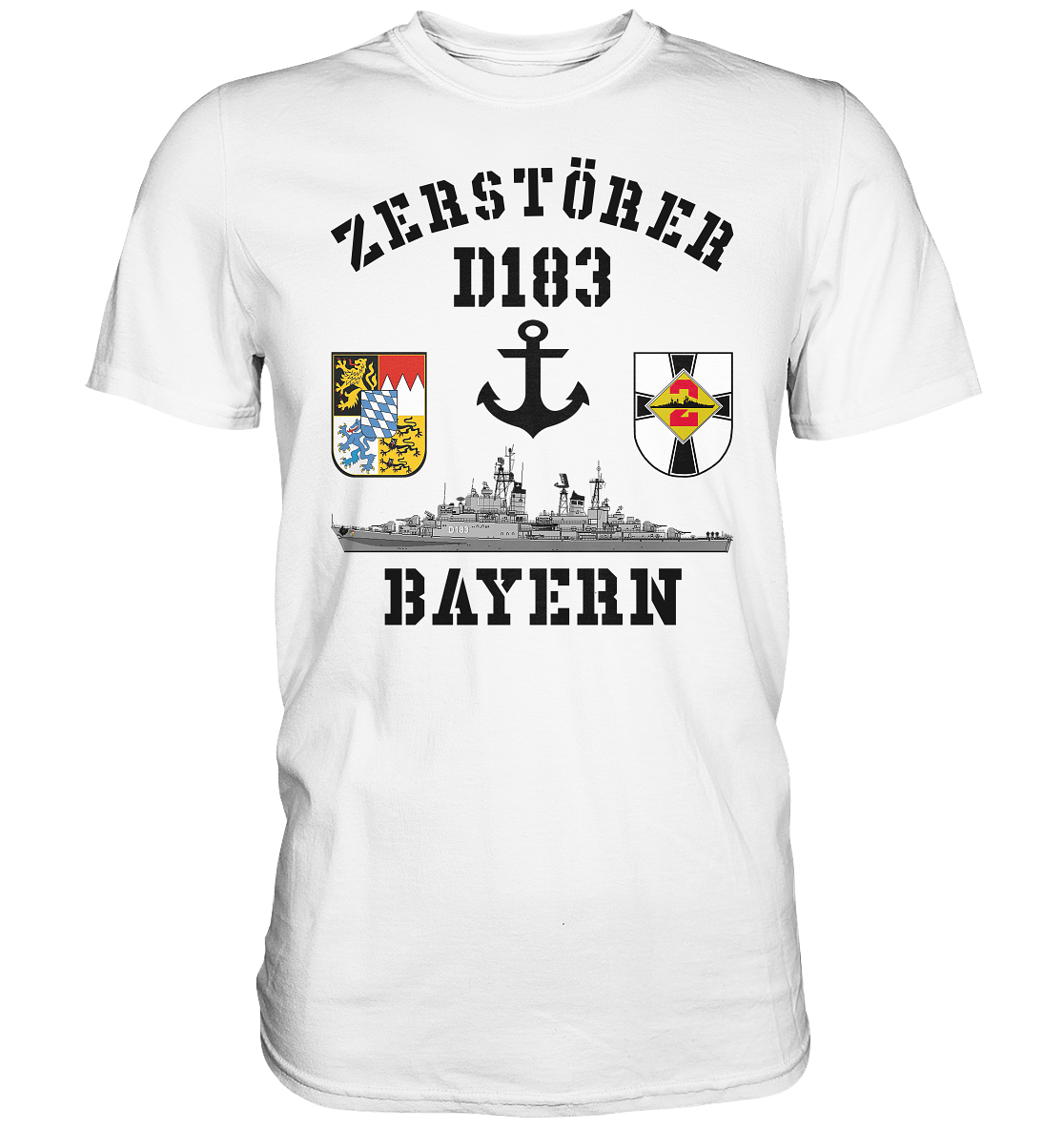 Zerstörer D183 BAYERN Anker - Premium Shirt