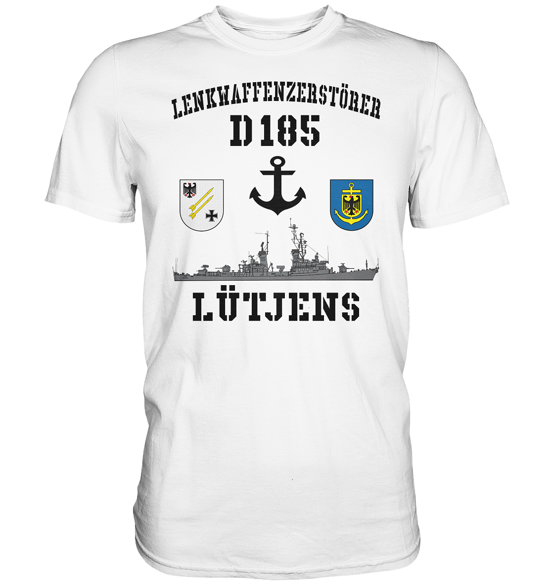 Lenkwaffenzerstörer D185 LÜTJENS Anker - Premium Shirt