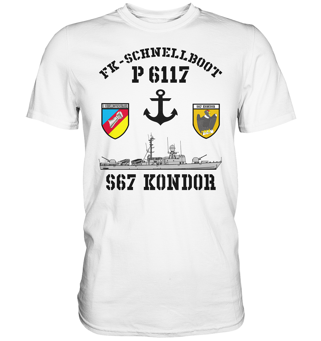 FK-Schnellboot P6117 KONDOR 2.SG Anker - Premium Shirt