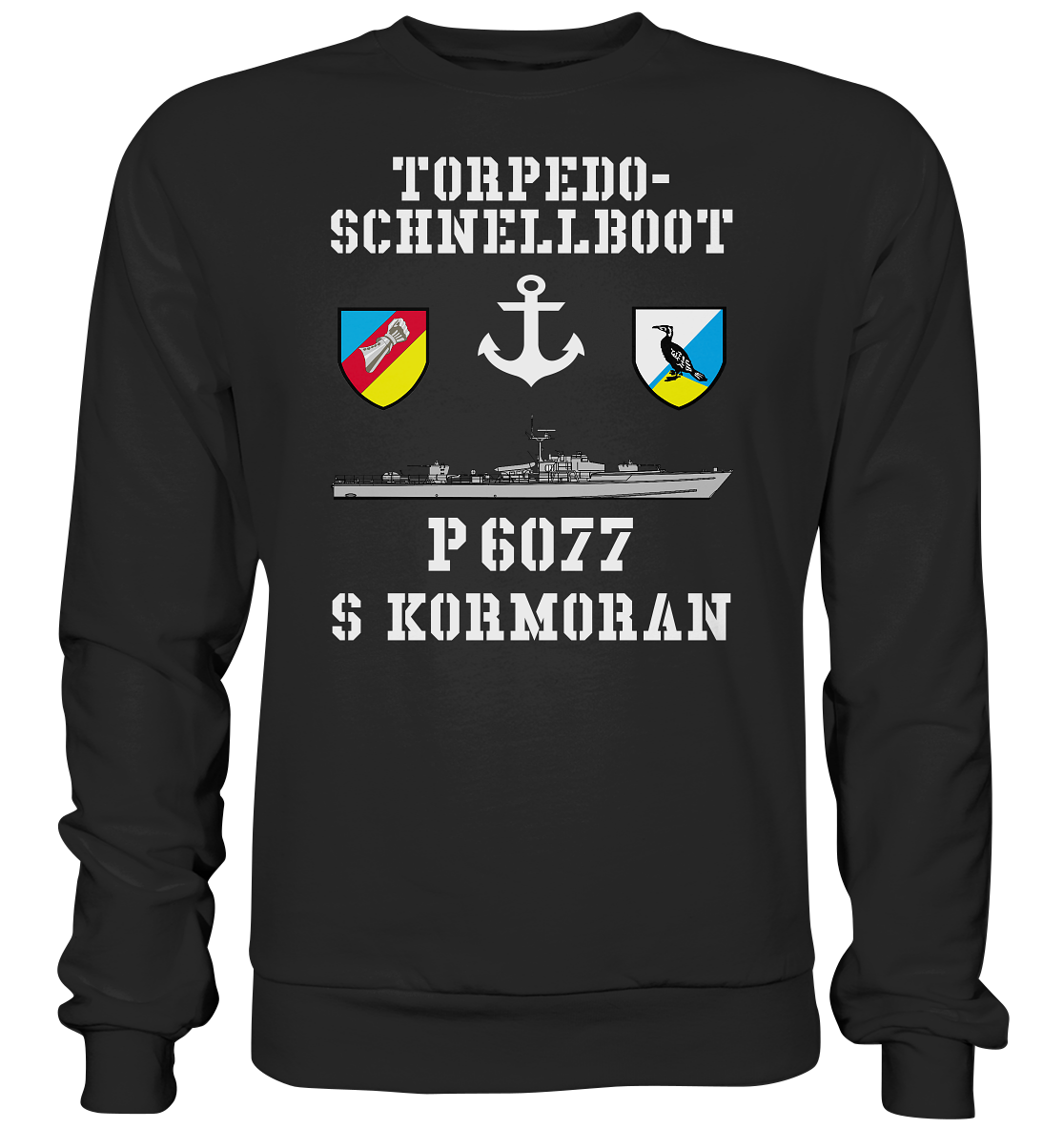 Torpedo-Schnellboot P6077 KORMORAN Anker - Premium Sweatshirt