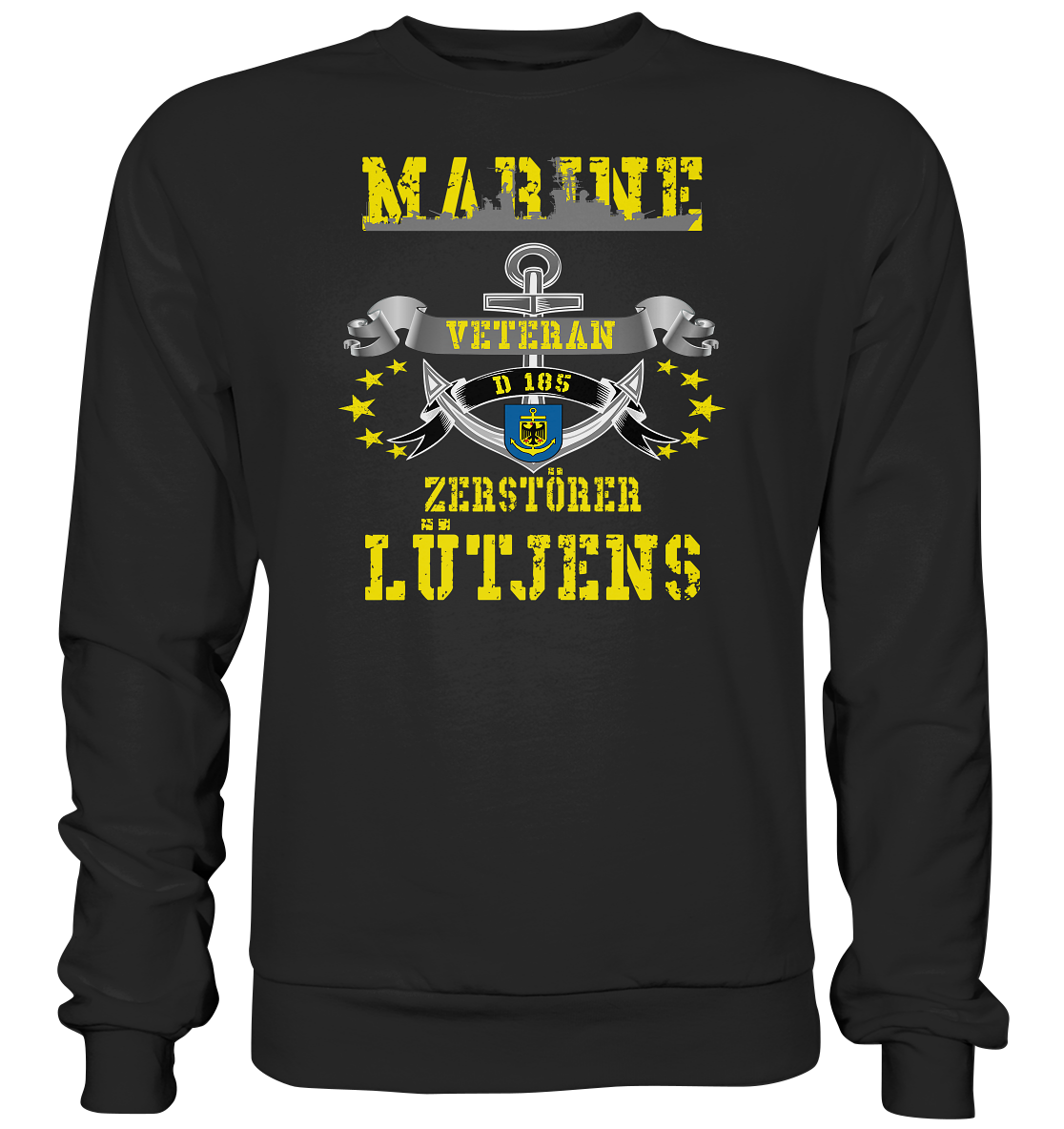 Zerstörer D185 LÜTJENS Marine Veteran - Premium Sweatshirt
