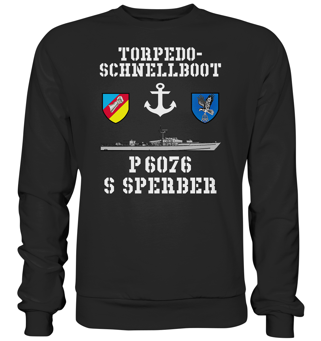 Torpedo-Schnellboot P6076 SPERBER Anker - Premium Sweatshirt