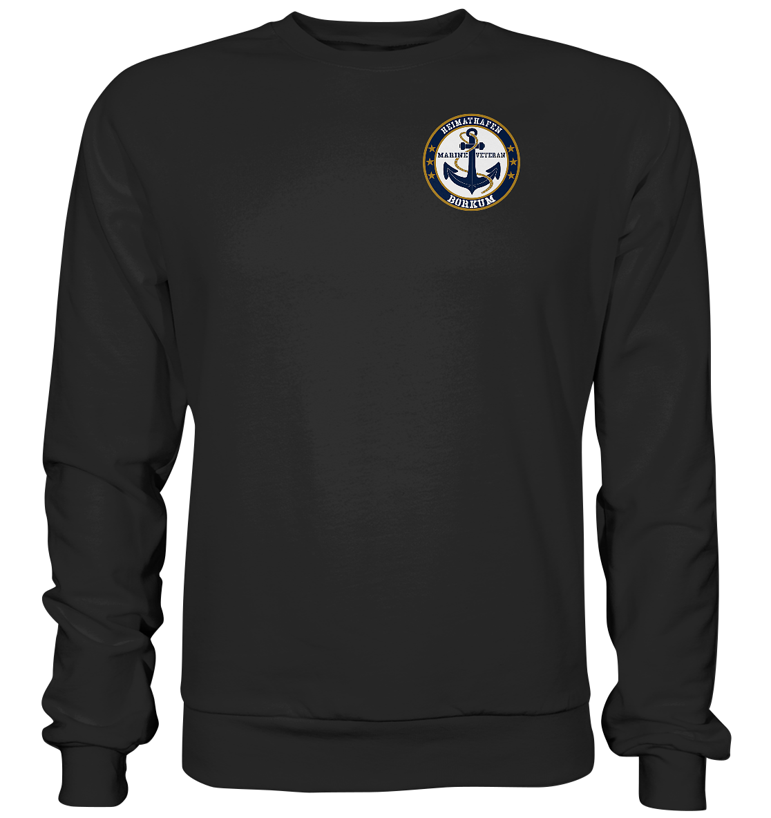 Marine Veteran Heimathafen BORKUM Brustlogo - Premium Sweatshirt