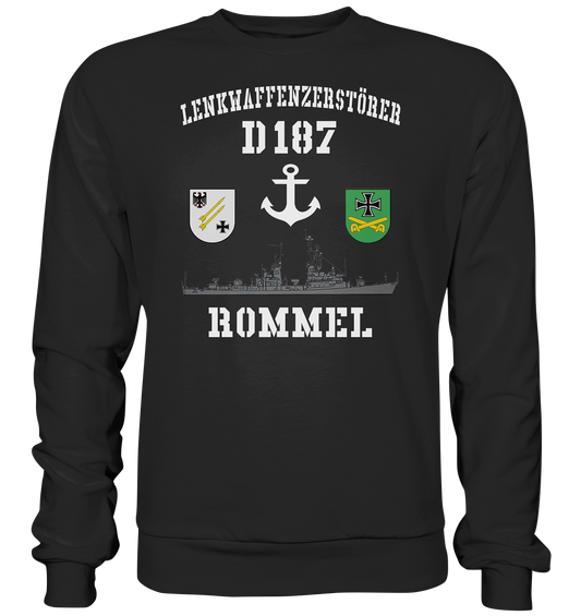 Lenkwaffenzerstörer D187 ROMMEL Anker - Premium Sweatshirt
