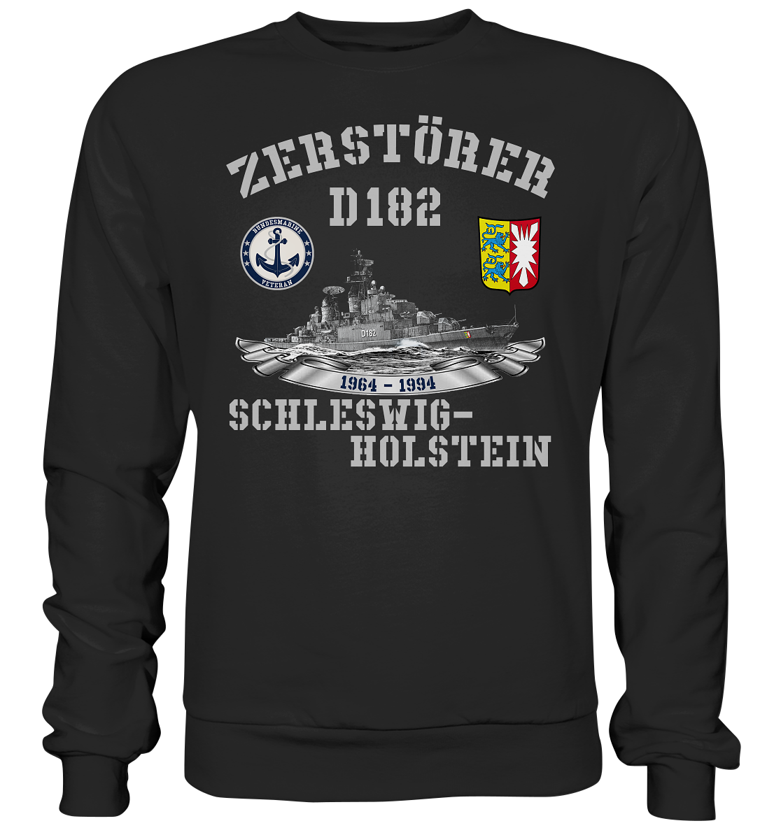 Zerstörer D182 SCHLESWIG-HOLSTEIN Bundesmarine Veteran - Premium Sweatshirt