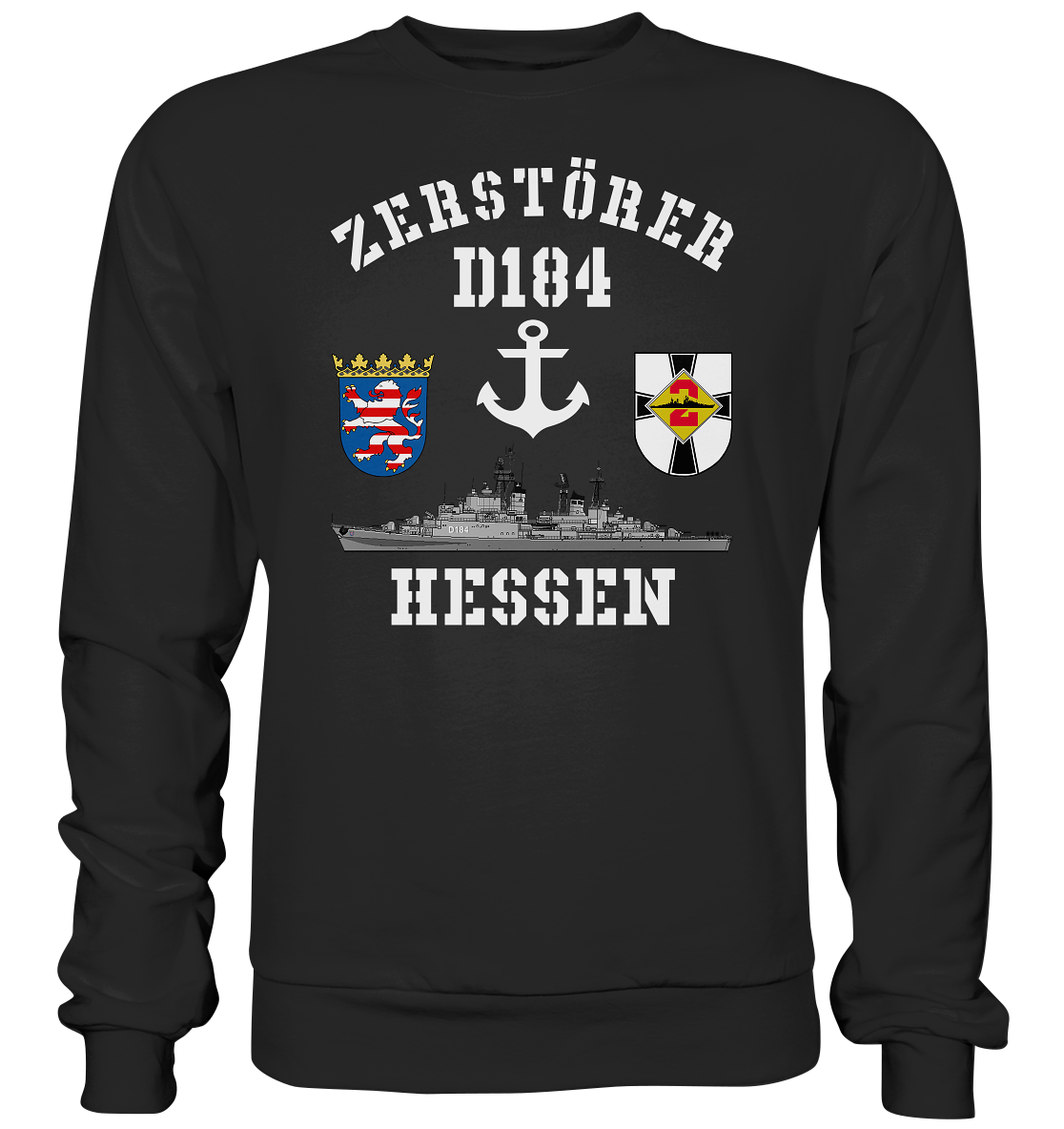 Zerstörer D184 HESSEN Anker - Premium Sweatshirt