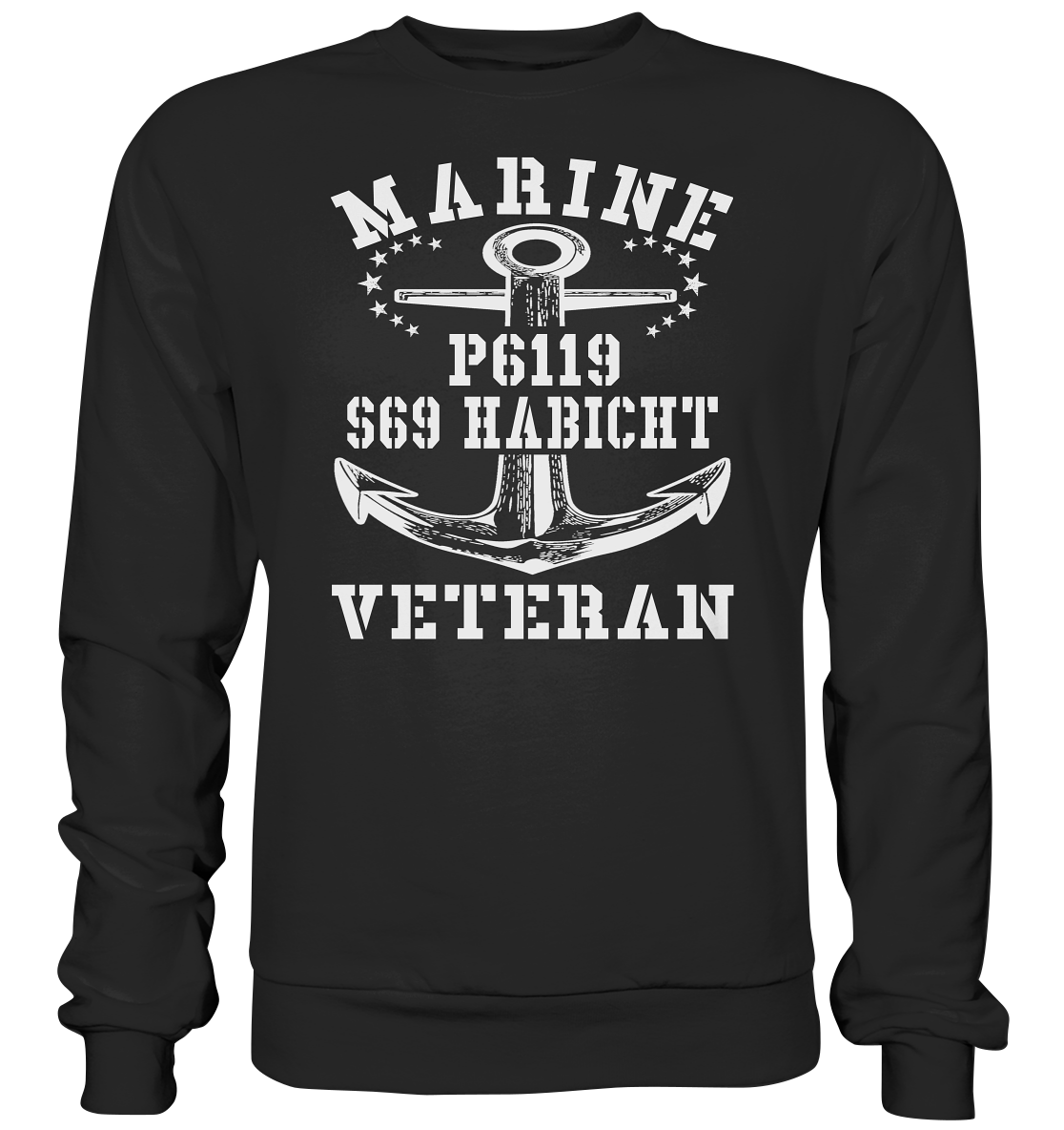 FK-Schnellboot P6119 HABICHT Marine Veteran - Premium Sweatshirt
