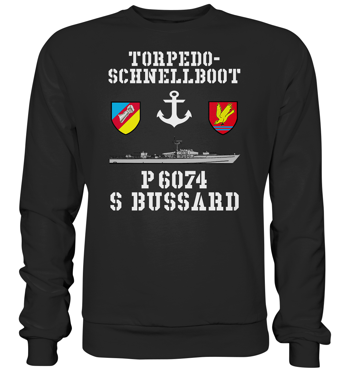 Torpedo-Schnellboot P6074 BUSSARD Anker - Premium Sweatshirt