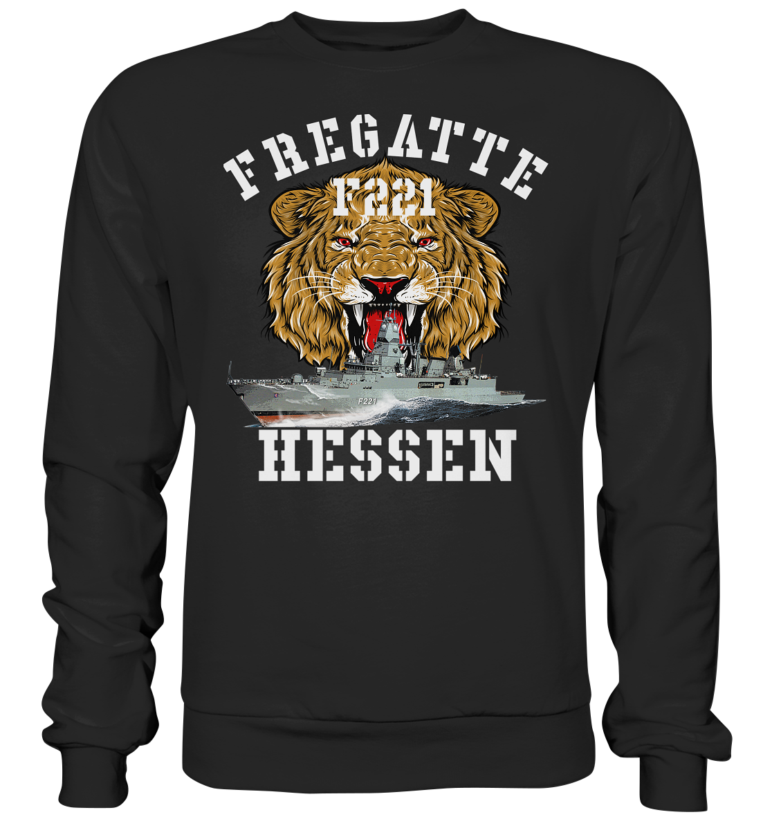 Fregatte F221 HESSEN Löwe - Premium Sweatshirt