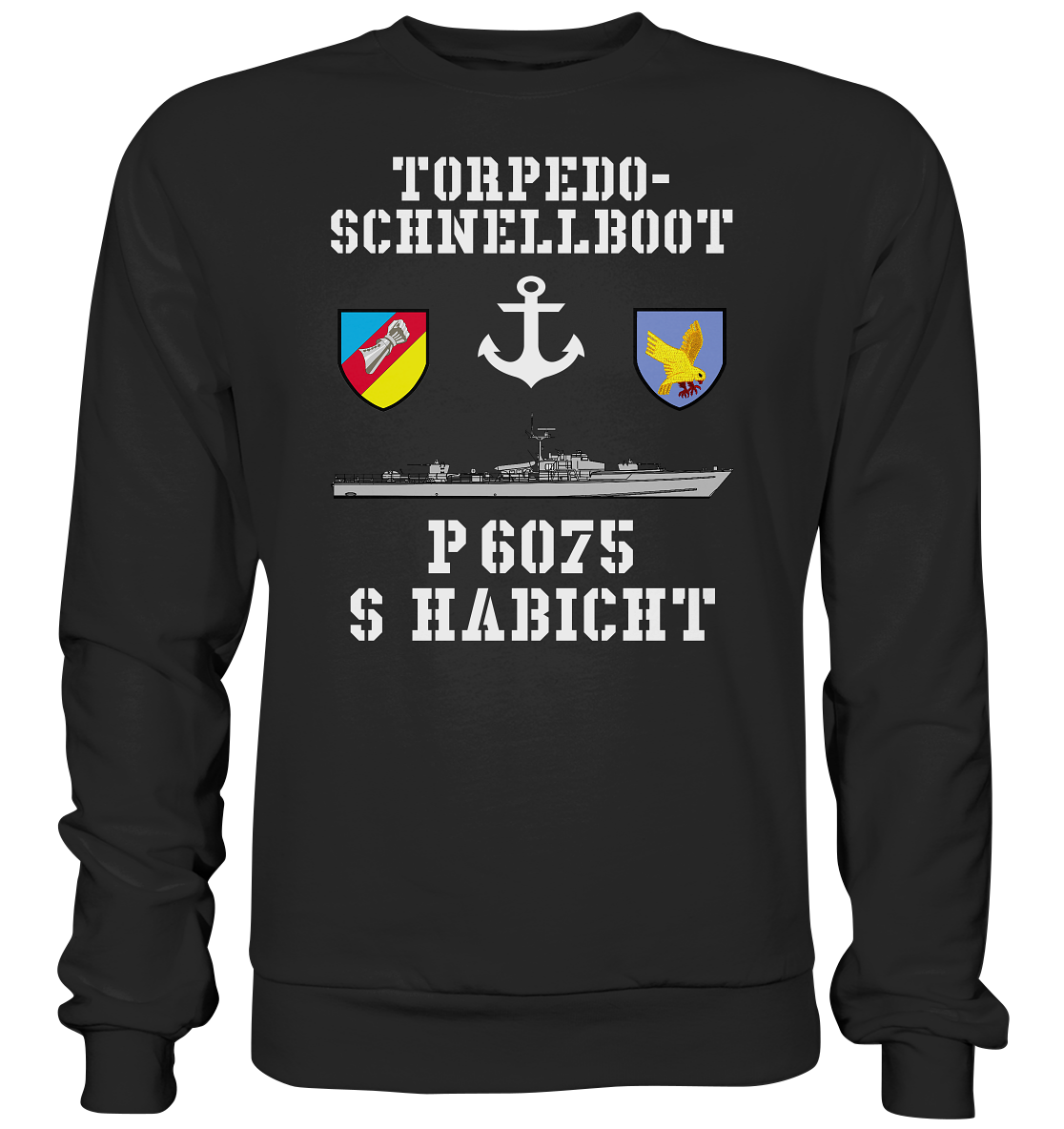 Torpedo-Schnellboot P6075 HABICHT Anker - Premium Sweatshirt