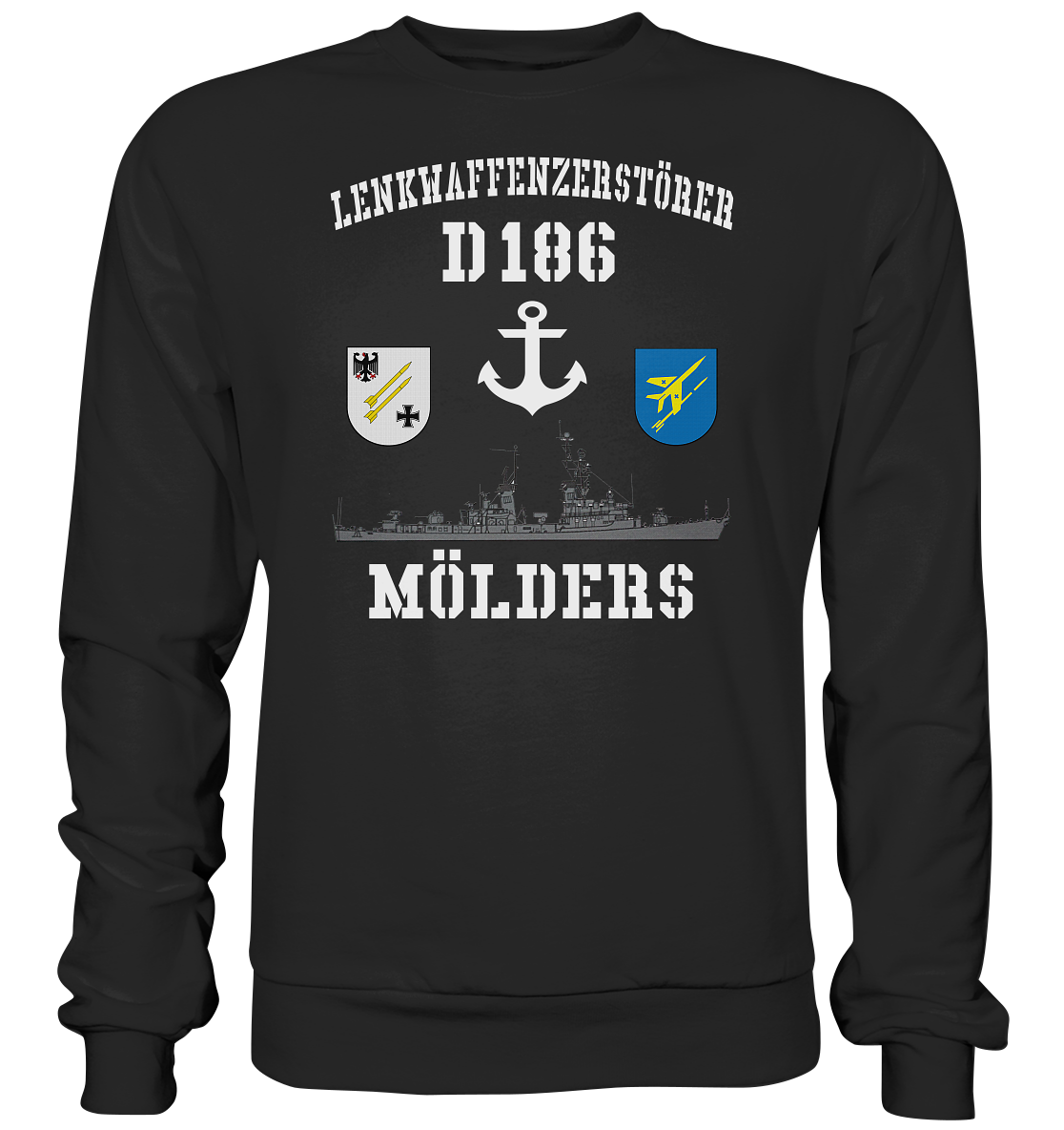 Lenkwaffenzerstörer D186 MÖLDERS Anker - Premium Sweatshirt