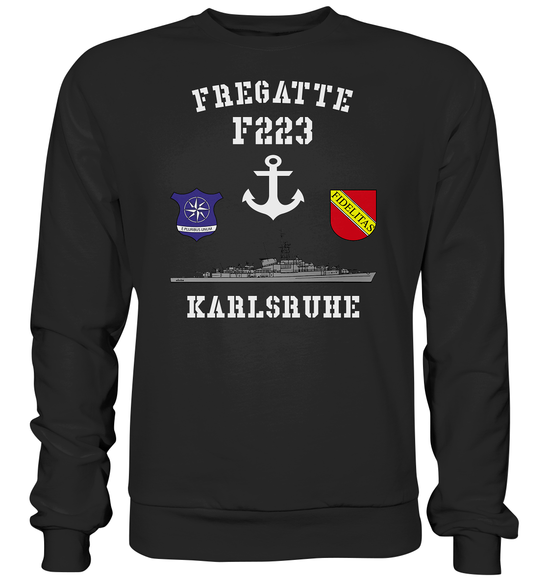 Fregatte F223 KARLSRUHE Anker  - Premium Sweatshirt