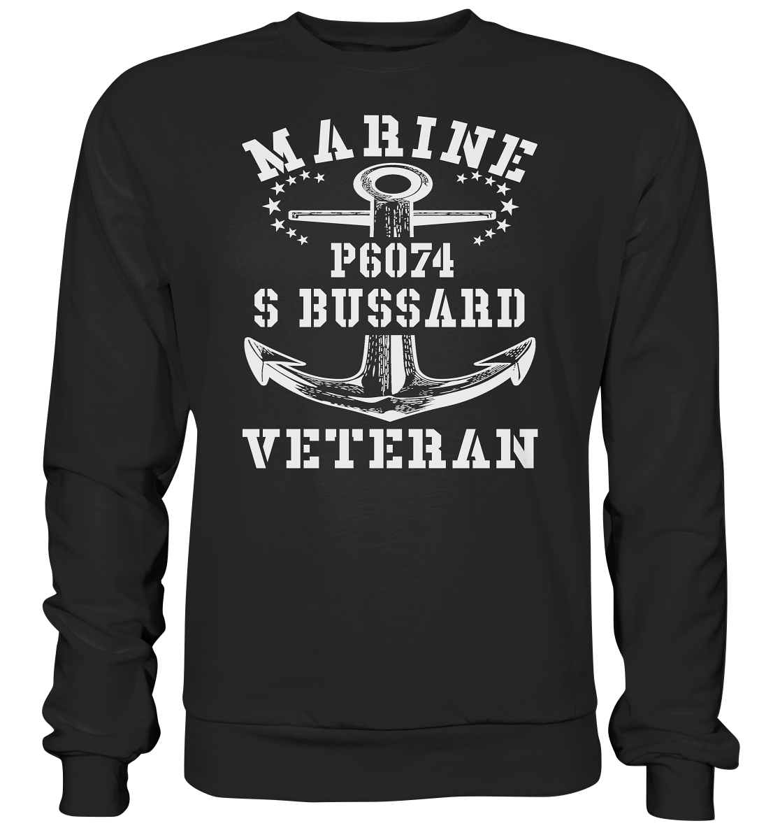 P6074 S BUSSARD Marine Veteran - Premium Sweatshirt