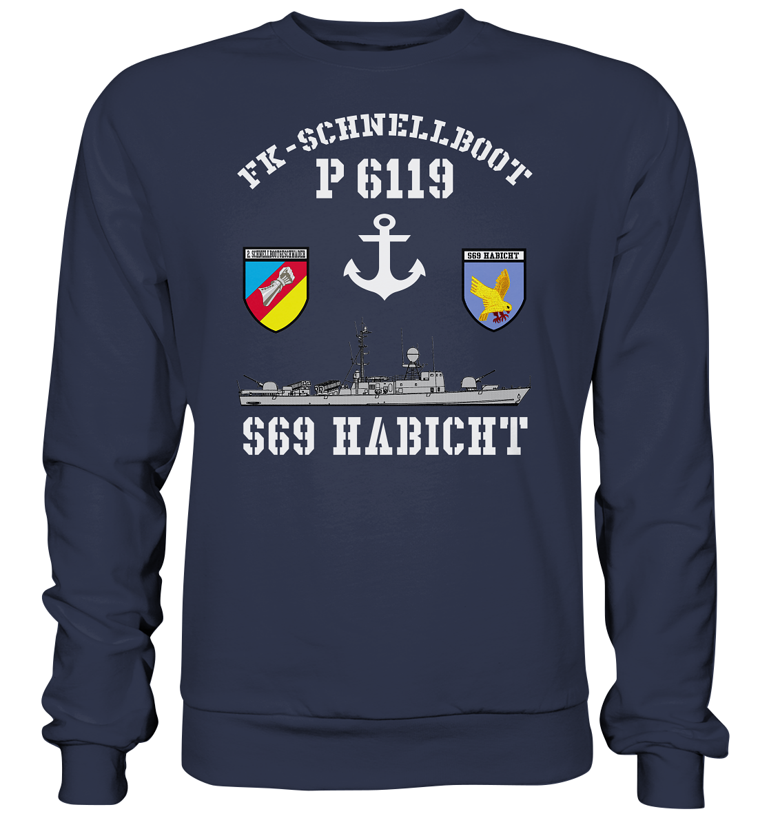 FK-Schnellboot P6119 HABICHT 2.SG Anker  - Premium Sweatshirt