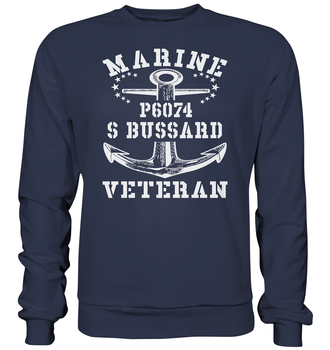 P6074 S BUSSARD Marine Veteran - Premium Sweatshirt