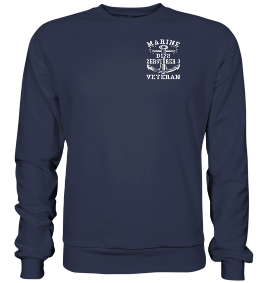 D172 ZERSTÖRER 3 Marine Veteran Brustlogo - Premium Sweatshirt