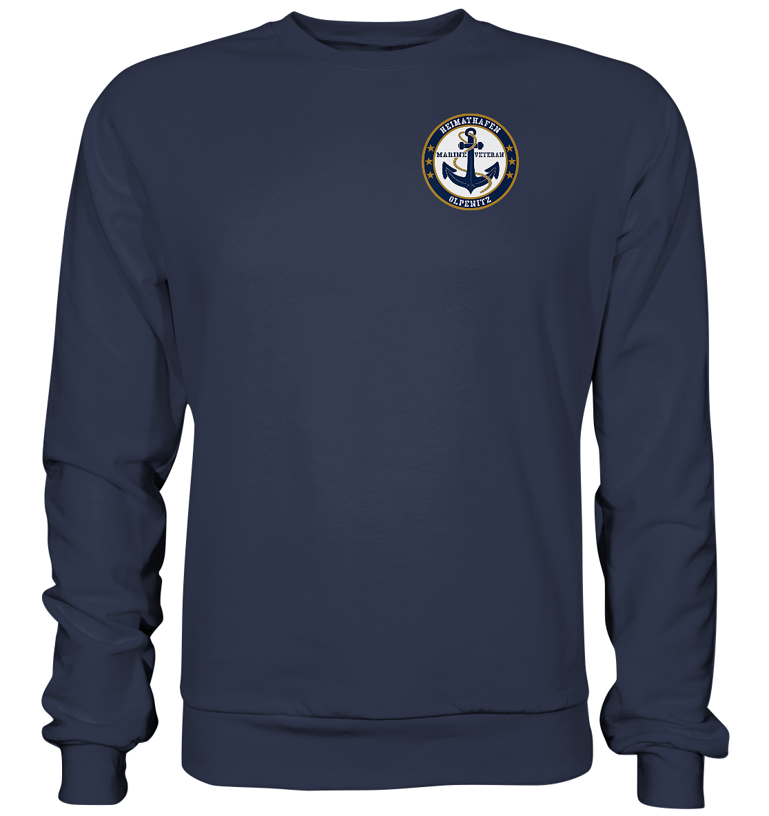 Marine Veteran Heimathafen OLPENITZ Brustlogo  - Premium Sweatshirt