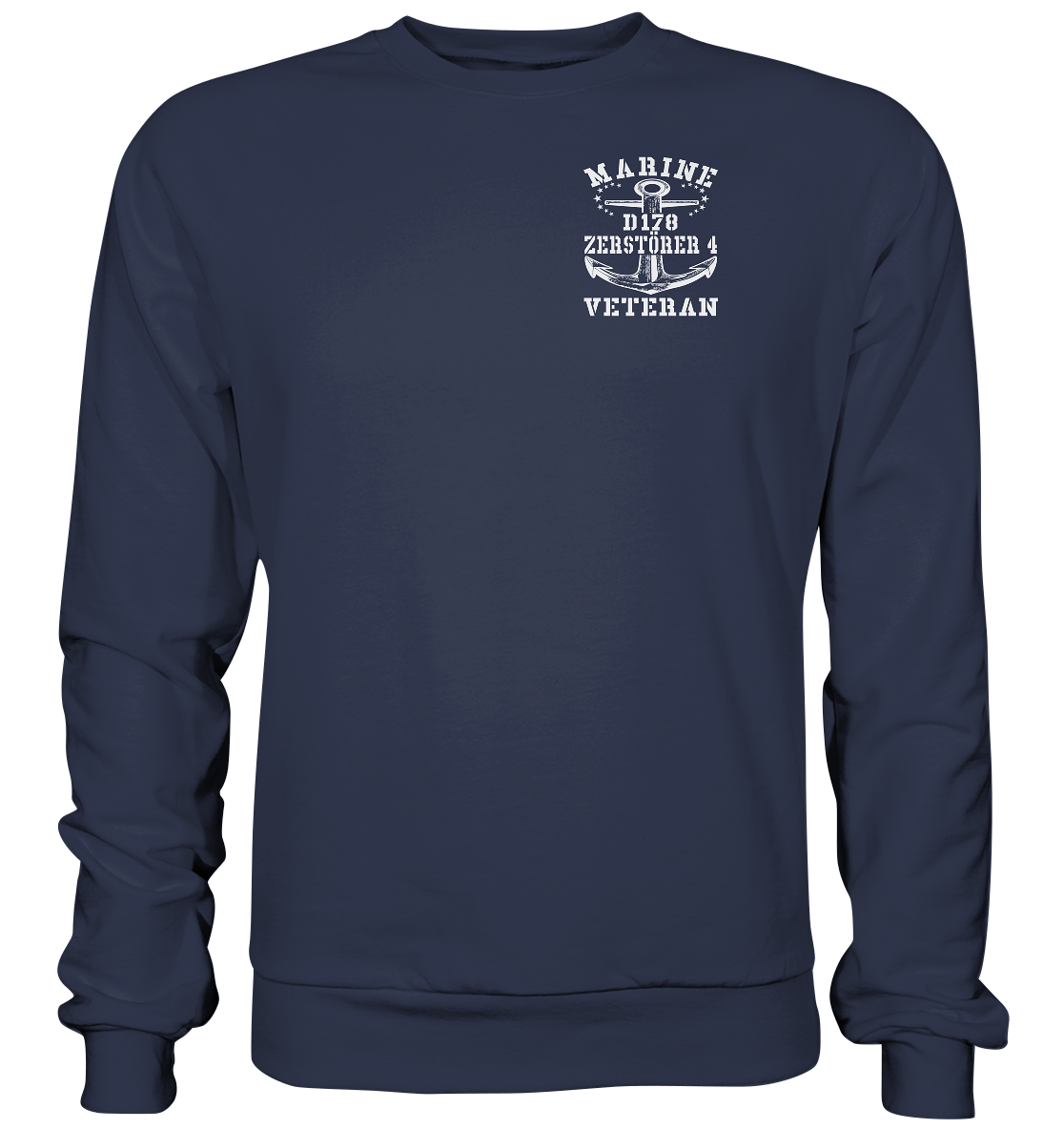D178 ZERSTÖRER 4 Marine Veteran Brustlogo - Premium Sweatshirt