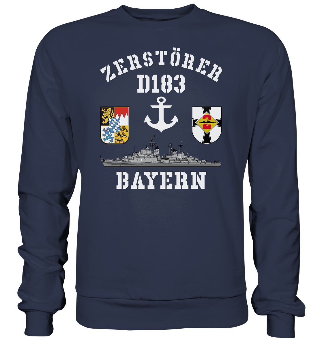 Zerstörer D183 BAYERN Anker - Premium Sweatshirt