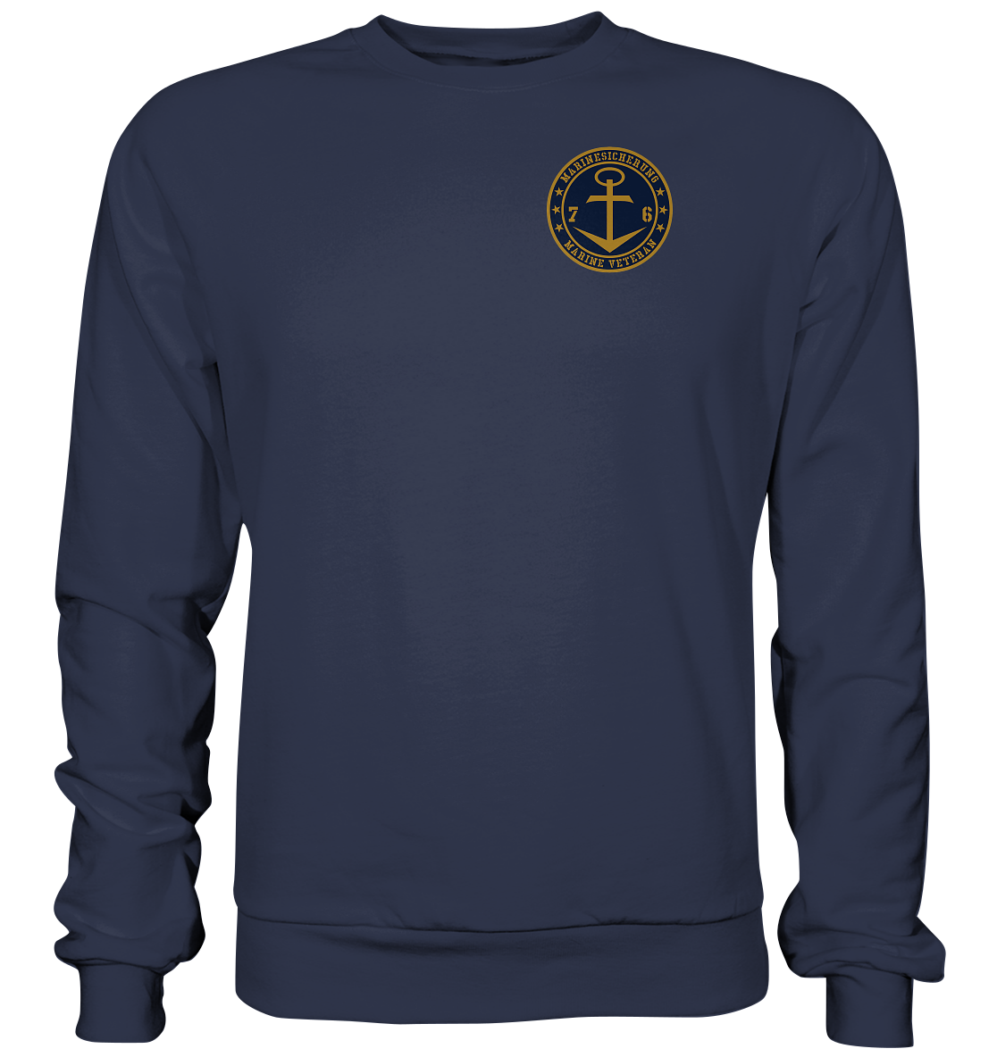 MARINESICHERUNG 76er Marine Veteran Brustlogo - Premium Sweatshirt