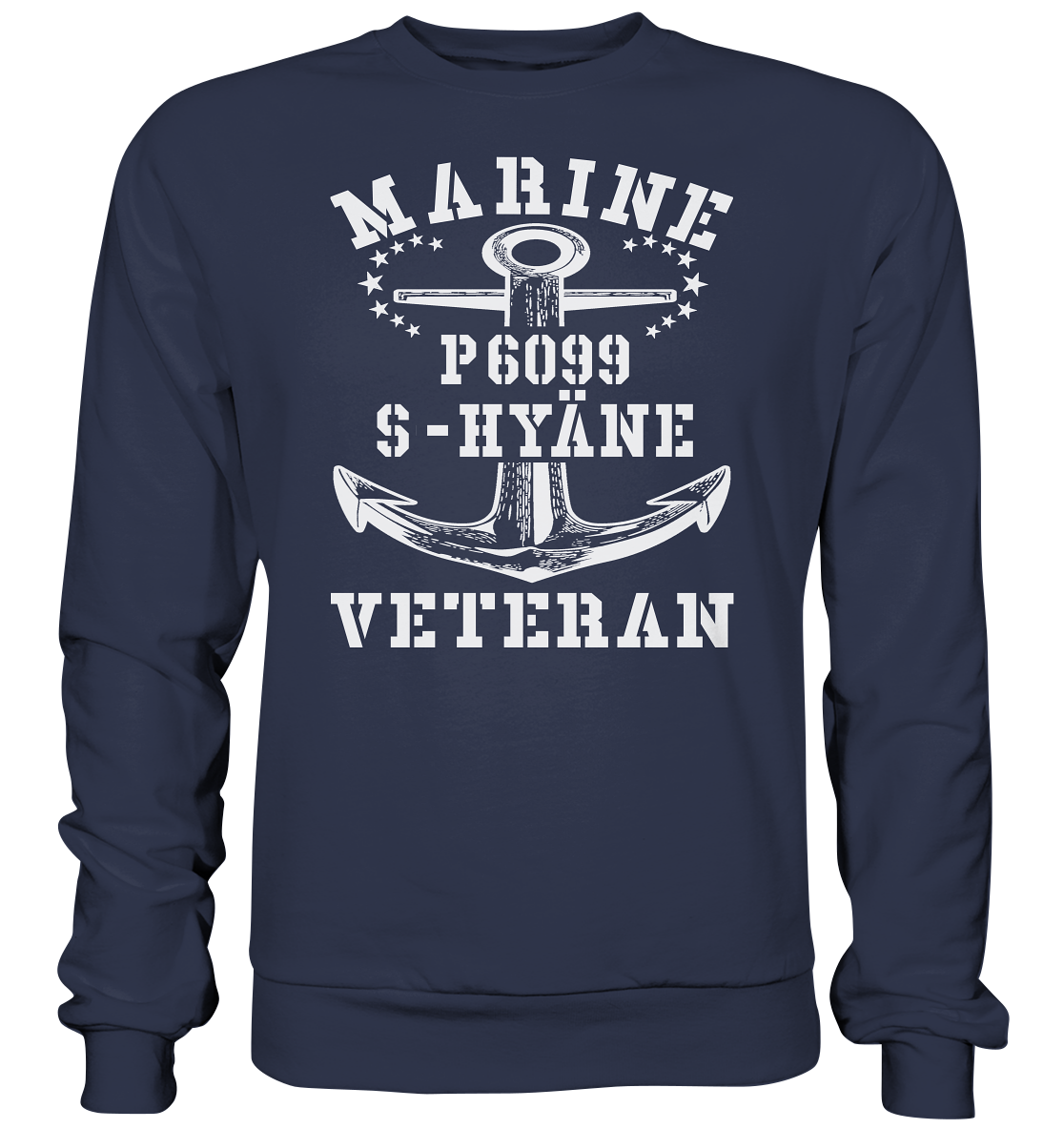 P6099 S-HYÄNE Marine Veteran - Premium Sweatshirt