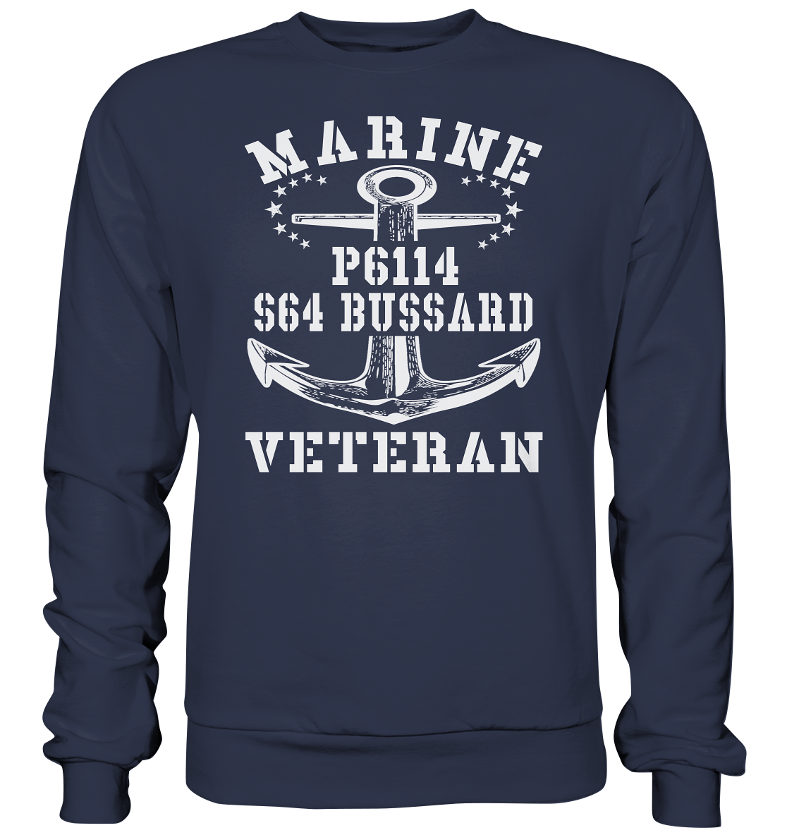 FK-Schnellboot P6114 BUSSARD Marine Veteran - Premium Sweatshirt