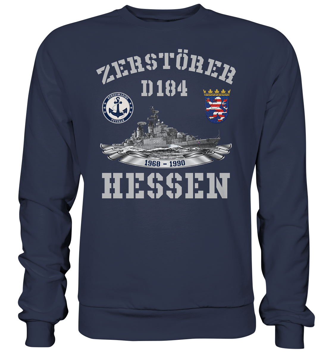 Zerstörer D184 HESSEN Bundesmarine Veteran - Premium Sweatshirt