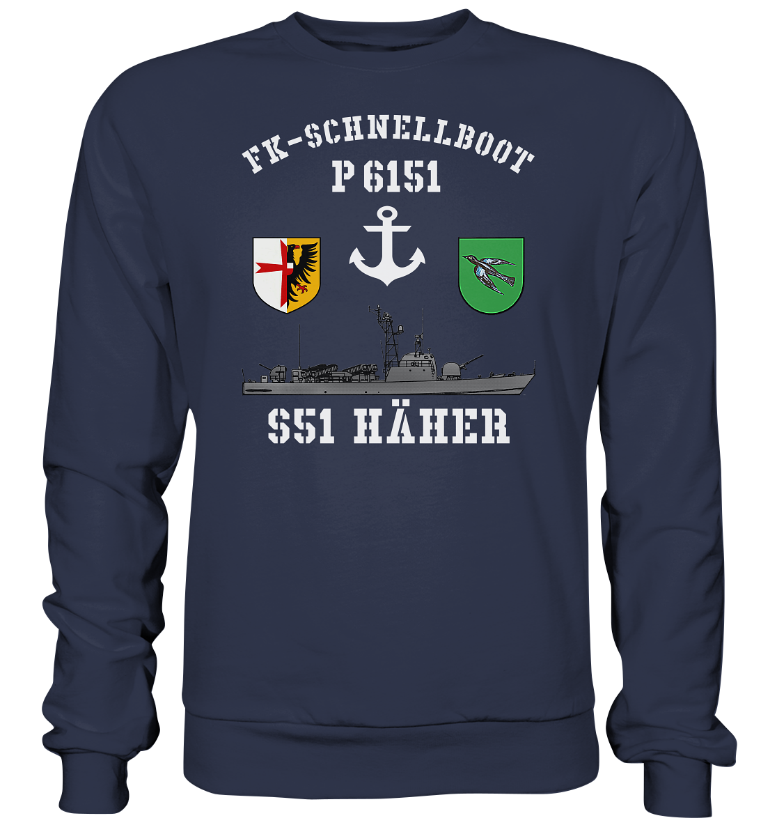 FK-Schnellboot P6151 HÄHER Anker - Premium Sweatshirt