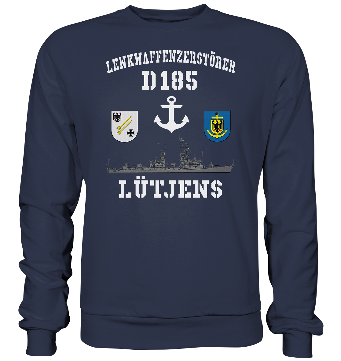 Lenkwaffenzerstörer D185 LÜTJENS Anker - Premium Sweatshirt